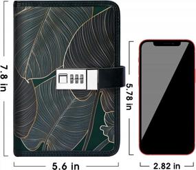 img 3 attached to Digital Lockable Journal With 224 Pages And Leaf Print Design For Adults - CAGIE Combination Lock Diary, 5.1 X 7.4 Inches, Green