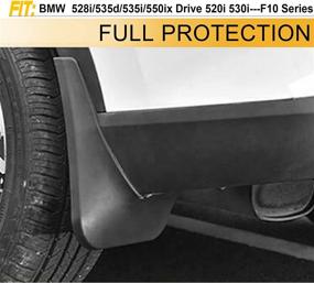 img 3 attached to 🚗 High-Quality Set of 4 Front and Rear Side Splash Guards Mud Flaps Mudguard Fender Flares for BMW F10 Series Sedan - Perfect Replacement for 520i, 528i, 530i, 535i, 550i xDrive