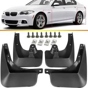 img 2 attached to 🚗 High-Quality Set of 4 Front and Rear Side Splash Guards Mud Flaps Mudguard Fender Flares for BMW F10 Series Sedan - Perfect Replacement for 520i, 528i, 530i, 535i, 550i xDrive