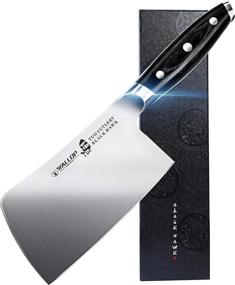 img 4 attached to BLACK HAWK SERIES Meat Cleaver Butcher Knife 6", High Carbon Stainless Steel Pakkawood Handle - Wallop Chopper Knife For Bone With Gift Box