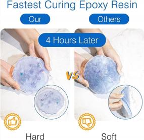 img 3 attached to Teexpert Fast-Curing Crystal Clear Epoxy Resin Kit: 16Oz, Demolds In 4 Hours, Ideal For Jewelry, DIY Art, And Casting Crafts, 8 Hour Cure Time