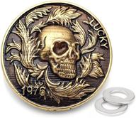 2pcs chs99 bronze skull concho wallet decorations - craftmemore 1-3/8 дюймов lucky leaf screw back логотип