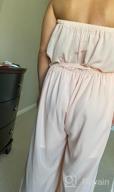 img 1 attached to Women'S Strapless Tube Top Jumpsuit With Wide Leg Pants Waistband review by Major Lindsay