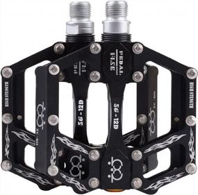 img 4 attached to CNC-Sealed Bearing Aluminum Flat Pedals 9/16 For Mountain Bikes & BMX: Boruizhen Road Bicycle Pedals