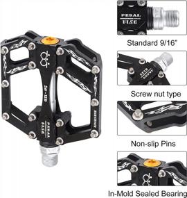 img 3 attached to CNC-Sealed Bearing Aluminum Flat Pedals 9/16 For Mountain Bikes & BMX: Boruizhen Road Bicycle Pedals