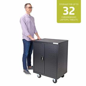 img 1 attached to Efficiently Charge & Secure Devices With Pearington'S 32-Device Mobile Storage Cart