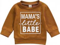 👶 cute unisex baby boy girl clothes: comfy sweatshirt long sleeve shirt sweater for fall and winter логотип