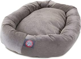 img 3 attached to 🐶 Vintage Villa Collection Micro Velvet Bagel Dog Bed, 52 inch - Majestic Pet Products