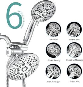 img 3 attached to 🚿 DOILIESE 30-Setting High Pressure Rain Shower Head with Handheld - Ultimate 3-Way Dual Combo for Luxurious Showers