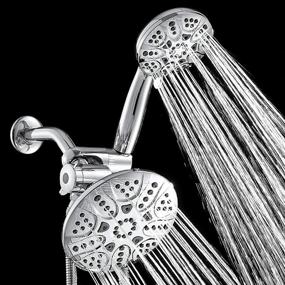 img 2 attached to 🚿 DOILIESE 30-Setting High Pressure Rain Shower Head with Handheld - Ultimate 3-Way Dual Combo for Luxurious Showers
