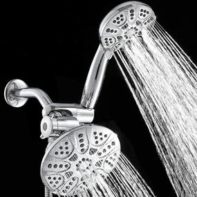 img 1 attached to 🚿 DOILIESE 30-Setting High Pressure Rain Shower Head with Handheld - Ultimate 3-Way Dual Combo for Luxurious Showers