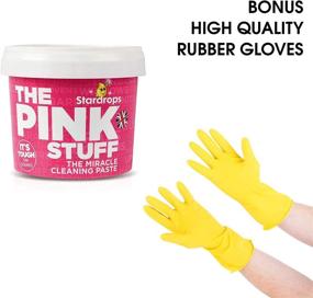 img 3 attached to 🧽 The Pink Stuff Miracle Cleaning Paste with Bonus Yellow Rubber Gloves: All-Purpose Cleaner 500g