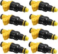 🚗 high-quality set of 8 fuel injectors with 4 holes for ford f150 f250 f350 e150 e250 e350 e450 mustang expedition excursion crown victoria bronco econoline lincoln 4.6 5.0 5.4 5.8 v8 0280150943: enhance performance and efficiency логотип