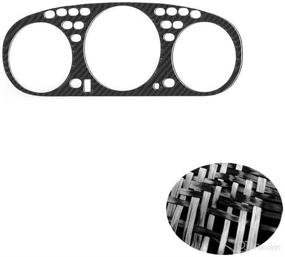 img 1 attached to 🚗 Enhance Your Honda Civic EK with Genuine Carbon Fiber Gauge Instrument Cluster Bezel (1996-2000)