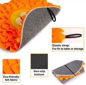 img 2 attached to Dog Snuffle Mat For Medium And Small Dogs – Stress Relief Slow Eating Durable Animal Design Machine Washable Anti-Slip Easy To Use – Distracting Training Natural Foraging Nosework Training