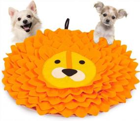 img 4 attached to Dog Snuffle Mat For Medium And Small Dogs – Stress Relief Slow Eating Durable Animal Design Machine Washable Anti-Slip Easy To Use – Distracting Training Natural Foraging Nosework Training