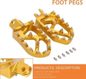 img 1 attached to JFG RACING Dirt Bike Foot Pegs, Extended Motorcycle Foot Pegs Pedal Rest CNC for Suzuki DRZ400S 2000-2019/DRZ400SM 2005-2019/DRZ400E 2000-2007/DRZ400 2000-2004/RM250 1989-2006 (Excludes K3/K4/K5/K6)/RM250Z 2001-2006/RMX250 1989-1996 - Gold