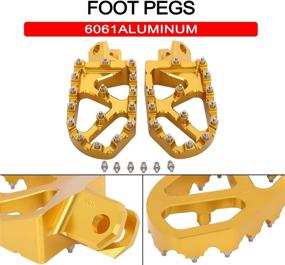 img 2 attached to JFG RACING Dirt Bike Foot Pegs, Extended Motorcycle Foot Pegs Pedal Rest CNC for Suzuki DRZ400S 2000-2019/DRZ400SM 2005-2019/DRZ400E 2000-2007/DRZ400 2000-2004/RM250 1989-2006 (Excludes K3/K4/K5/K6)/RM250Z 2001-2006/RMX250 1989-1996 - Gold