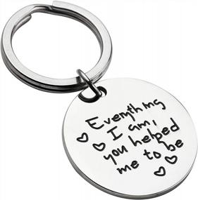 img 2 attached to Personalized Keychain For Women - Mother'S Day Gift, Inspirational Keyring With SANNYRA Motivational Quote