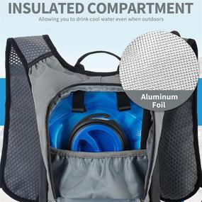 img 1 attached to 🎒 RUPUMPACK Small Hydration Backpack: Running Vest Pack with 2L Water Bladder - Lightweight Hydro Vest Backpack for Kids, Men, Women - Trail Cycling, Biking, Hiking, Rave Festival