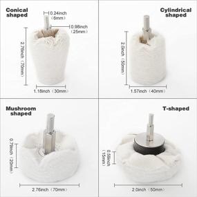img 2 attached to 🔧 High-Quality WTSCLS Polishing Wheel for Drill 4 Pack - Buffing Pads Wheel Polisher Kit with 1/4" Hex Shafts for Dremel Tools