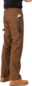 img 4 attached to Lightweight Duck Dungaree Cargo Work Pant With Relaxed Straight Fit And Carpenter Jean Style