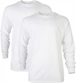 img 3 attached to Gildan Men'S Ultra Cotton Long Sleeve T-Shirt Multipack: Style G2400 For Comfortable And Durable Wear