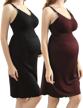 ilovesia 2pack women's seamless maternity breastfeeding nursing dress with build-in bra logo