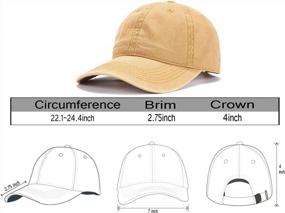 img 2 attached to Washed Twill Cotton Baseball Cap For Men And Women - Adjustable And Comfortable (A1008)