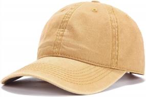 img 4 attached to Washed Twill Cotton Baseball Cap For Men And Women - Adjustable And Comfortable (A1008)