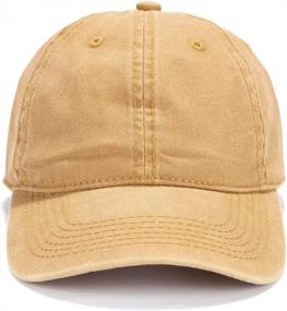 img 3 attached to Washed Twill Cotton Baseball Cap For Men And Women - Adjustable And Comfortable (A1008)