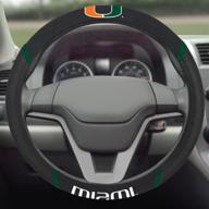 🌀 ncaa university of miami hurricanes steering wheel cover - fanmats 14912 логотип