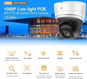 img 3 attached to Enhance Your Security With VIKYLIN 2MP POE WiFi PTZ IP Camera With Low-Light, Wireless Pan Tilt, 4X Optical Zoom, Night Vision & SD Card Recording