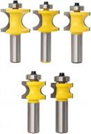 5-piece set of 1/2-inch shank bullnose router bits by tatoko for precision woodworking logo