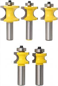 img 4 attached to 5-Piece Set Of 1/2-Inch Shank Bullnose Router Bits By Tatoko For Precision Woodworking