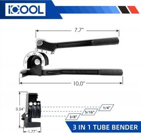 img 3 attached to ICOOL Tube Bender 3 In 1 Manual Tubing Bending Tools 0-180 Degrees 1/4, 5/16, And 3/8 Inch (Matte Surface) For Copper Aluminum Brass And Thin Stainless Steel Pipes