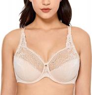 flattering and comfortable: delimira women's plus size lace minimizer bra with full coverage and underwire logo