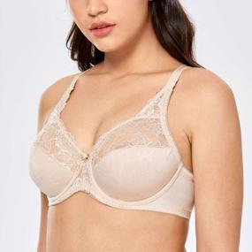 img 3 attached to Flattering And Comfortable: DELIMIRA Women'S Plus Size Lace Minimizer Bra With Full Coverage And Underwire