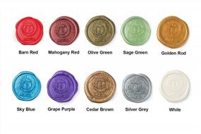 img 1 attached to Purple Flower Of Luce Vintage Sealing Wax Sticks With Wick - 10 Pack From France