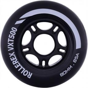 img 3 attached to 🛼 Enhance Your Skating Experience with Rollerex VXT500 Inline Skate Wheels (8-Pack) - Available in Various Sizes and Colors for Indoor and Outdoor Use as a Perfect Roller Blade Wheel Replacement