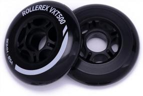 img 2 attached to 🛼 Enhance Your Skating Experience with Rollerex VXT500 Inline Skate Wheels (8-Pack) - Available in Various Sizes and Colors for Indoor and Outdoor Use as a Perfect Roller Blade Wheel Replacement