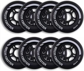 img 4 attached to 🛼 Enhance Your Skating Experience with Rollerex VXT500 Inline Skate Wheels (8-Pack) - Available in Various Sizes and Colors for Indoor and Outdoor Use as a Perfect Roller Blade Wheel Replacement