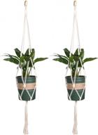 2 pcs 43.3inch outdoor indoor plant hangers with cotton ropes for flower pot decoration gift logo