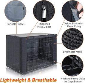 img 1 attached to 🐶 Premium Dog Crate Cover: Durable Polyester, Portable & Water Resistant - Ideal for 48" Wire Dog Crates