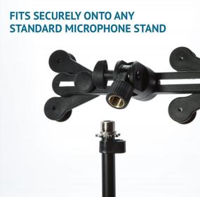 img 1 attached to 🎤 LyxPro TSM1 Microphone Stand Mount: Universal Holder for Tablets, iPhones, iPads, Smartphones, Androids - 360° Swivel, Adjustable Supports 3-11.5 Inch - Includes Extra Detachable Clip