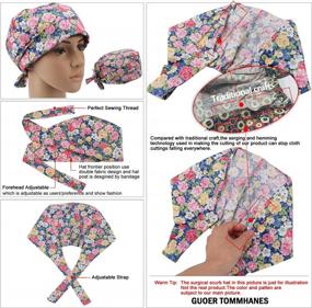 img 2 attached to Stylish & Comfortable GUOER Scrub Cap For Professionals - One Size Fits All & Comes In Multiple Colors