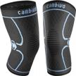 relieve knee pain with cambivo's 2-pack knee braces - compression sleeve for men and women - perfect for running, weightlifting, acl tears, and arthritis logo