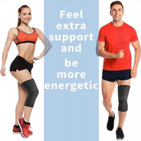 img 1 attached to Relieve Knee Pain With CAMBIVO'S 2-Pack Knee Braces - Compression Sleeve For Men And Women - Perfect For Running, Weightlifting, ACL Tears, And Arthritis