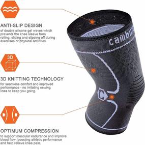 img 2 attached to Relieve Knee Pain With CAMBIVO'S 2-Pack Knee Braces - Compression Sleeve For Men And Women - Perfect For Running, Weightlifting, ACL Tears, And Arthritis