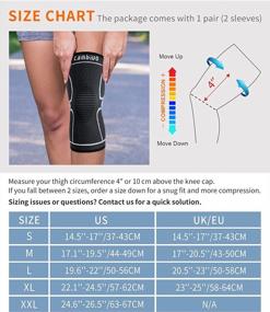 img 3 attached to Relieve Knee Pain With CAMBIVO'S 2-Pack Knee Braces - Compression Sleeve For Men And Women - Perfect For Running, Weightlifting, ACL Tears, And Arthritis